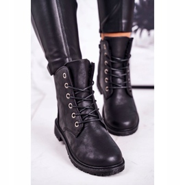 Botas de trabajo para mujer calentadas con piel Black Mia negro 2