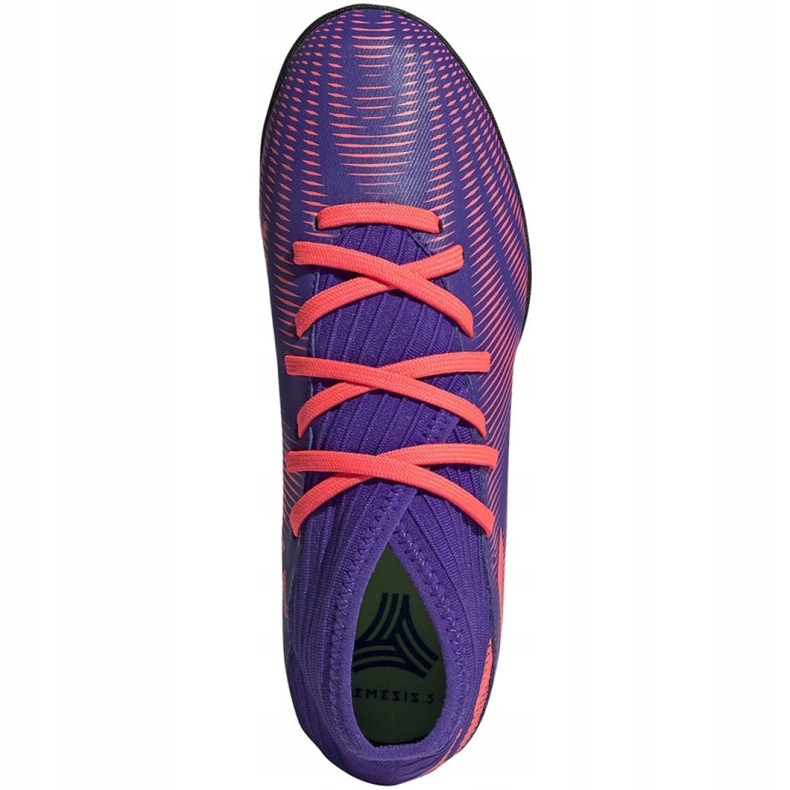 Botas de fútbol adidas Nemeziz.3 Tf Jr EH0576 naranja, morado, rosa violeta 1