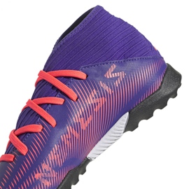 Botas de fútbol adidas Nemeziz.3 Tf Jr EH0576 naranja, morado, rosa violeta 3