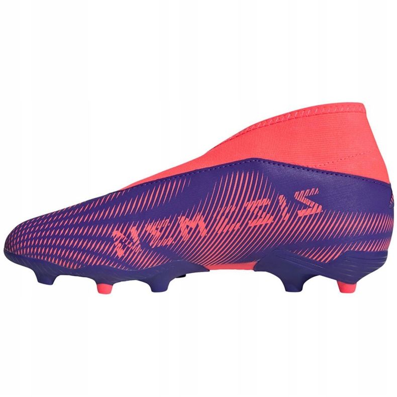 Botas de fútbol adidas Nemeziz.3 Ll Fg Jr EH0583 naranja, morado, rosa violeta 2
