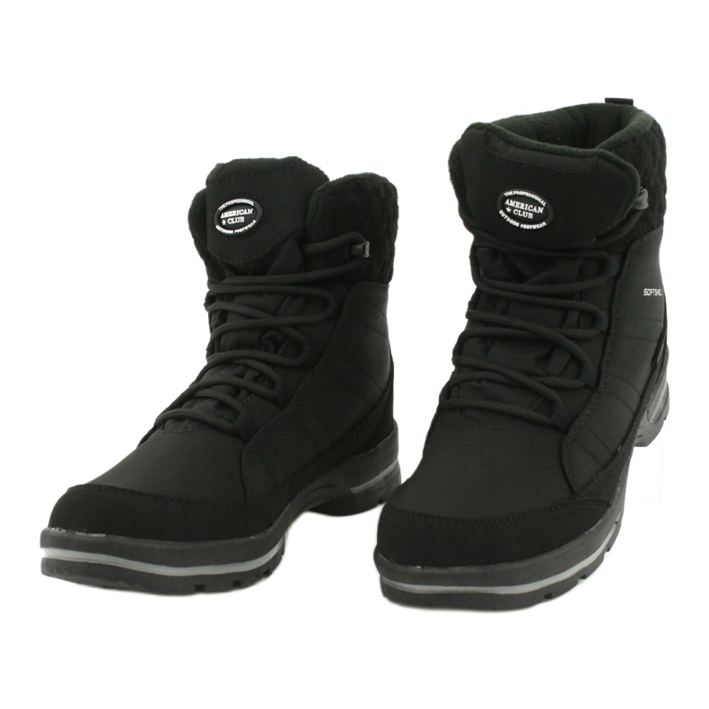 Botas de nieve softshell con membrana American Club SN02 / 20 negro 2