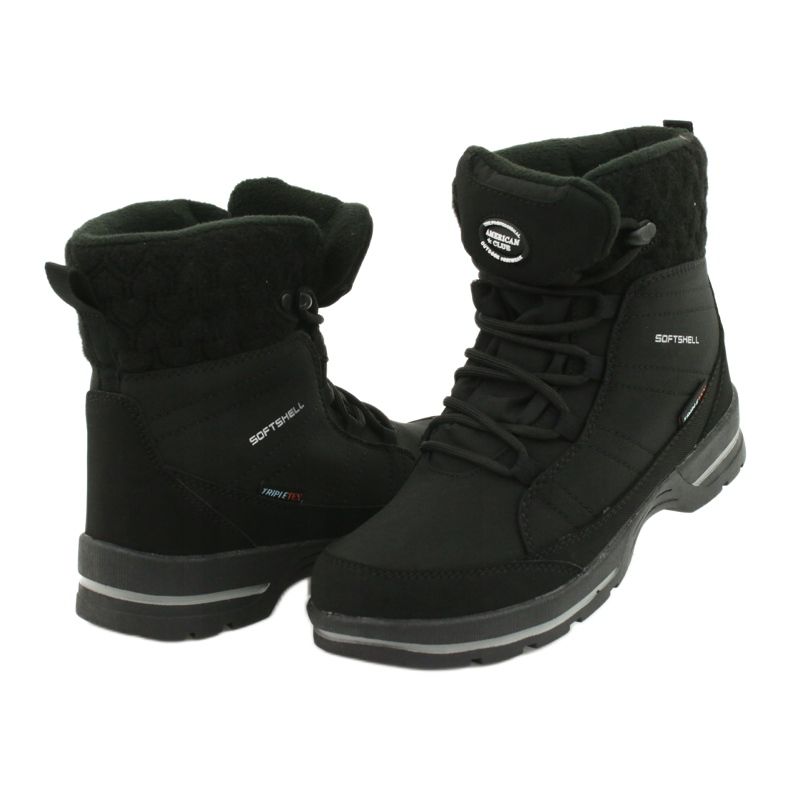 Botas de nieve softshell con membrana American Club SN02 / 20 negro 3