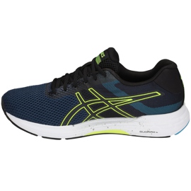 Zapatillas de running de hombre Asics Gel Phoenix 9 T822N 400 negro azul marino amarillo 2