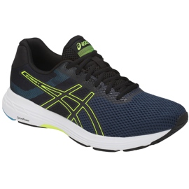Zapatillas de running de hombre Asics Gel Phoenix 9 T822N 400 negro azul marino amarillo 4
