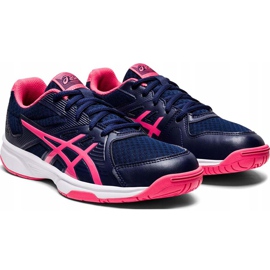 Zapatillas de voleibol Asics Upcourt 3 para mujer, azul marino-rosa 1072A012 407 2