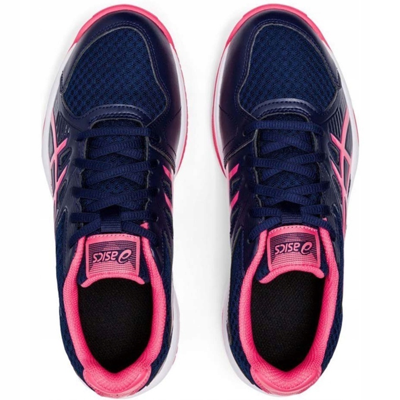 Zapatillas de voleibol Asics Upcourt 3 para mujer, azul marino-rosa 1072A012 407 1