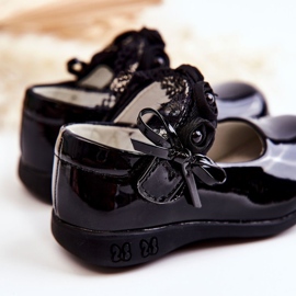 Apawwa Bailarinas Infantiles con Velcro Con Encaje Negro Evelyn 2