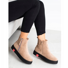 Seastar Botas en la plataforma negra beige 1 Seastar Botas en la plataforma negra beige 1