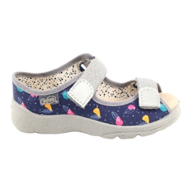 Calzado infantil befado 869X144 azul plata gris 1