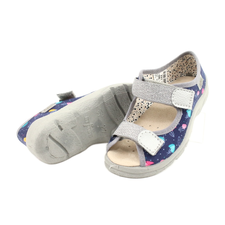 Calzado infantil befado 869X144 azul plata gris 4