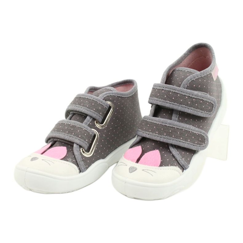 Calzado infantil befado 212P059 rosado gris 3