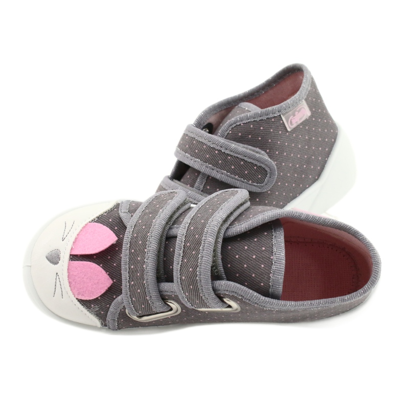 Calzado infantil befado 212P059 rosado gris 4