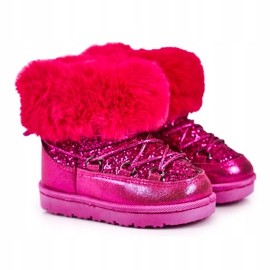 Botas de nieve para niños con pelo Nicola Fucsia rosado 4
