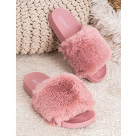 Bona Chanclas de moda con piel rosado 4