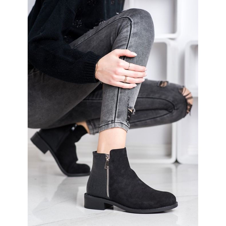 Bestelle Botas de moda con cremallera. negro 2