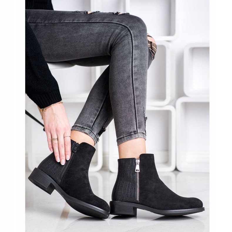 Bestelle Botas de moda con cremallera. negro 1