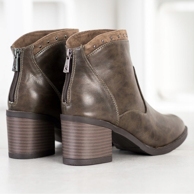 Kylie Botas casuales de cuero ecológico marrón 1