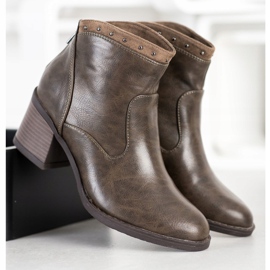 Kylie Botas casuales de cuero ecológico marrón 2