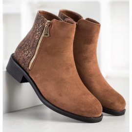 Bestelle Botas de moda con cremallera. marrón 2