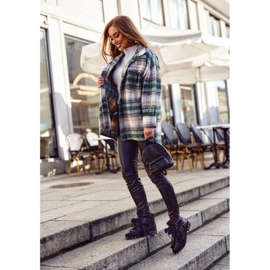 SEA Botines de mujer con remaches, pinchos, imán negro 2 SEA Botines de mujer con remaches, pinchos, imán negro 2