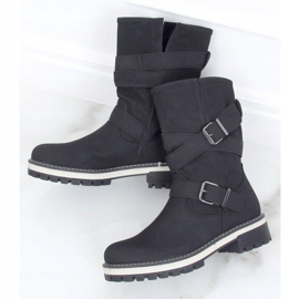 Botas en el protector negro 9671 Negro 1