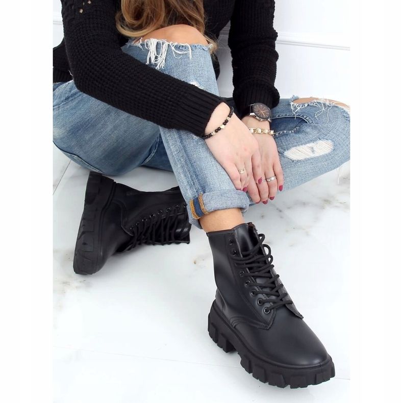 Botas negras con cordones F663 Black negro 1 Botas negras con cordones F663 Black negro 1