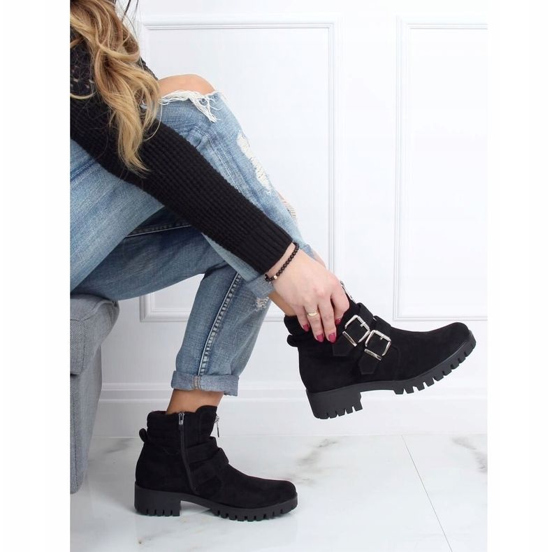 Negro XJ-30 Botas negras en el protector 2