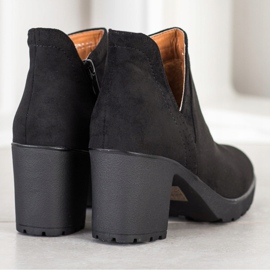 Bella Paris Botines de ante con corte negro 2