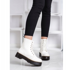 SHELOVET Botas calientes en la plataforma. blanco 4
