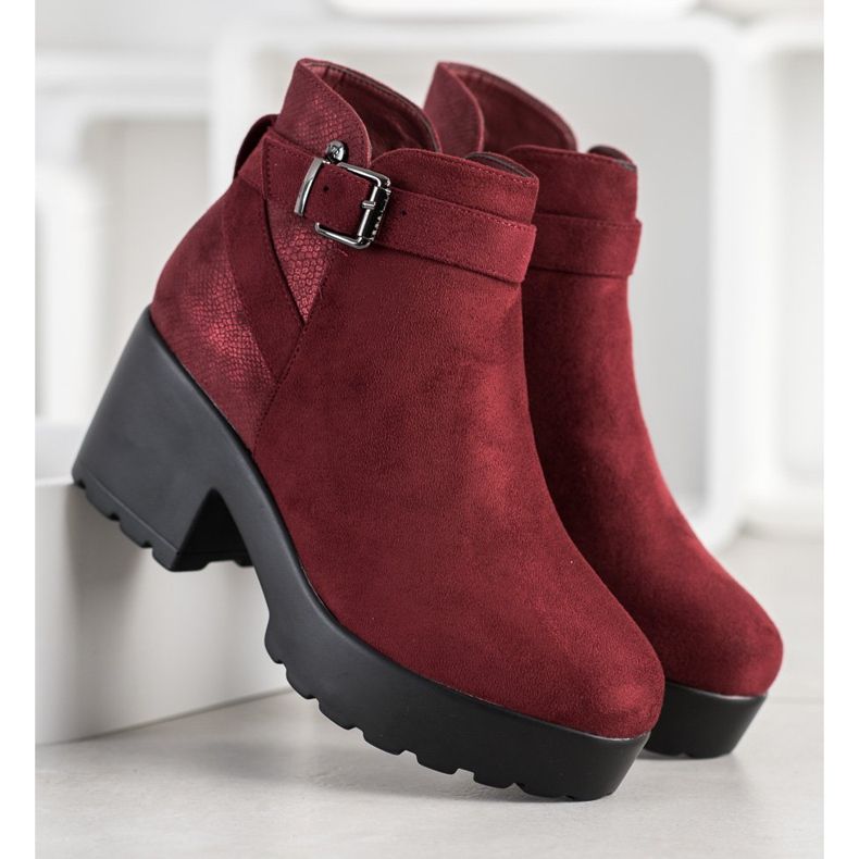 Best Shoes Botas ligeras en la plataforma rojo 2