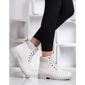 SHELOVET Botas de montaña cálidas con cuero ecológico gris 2