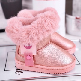 Apawwa Botas de nieve para niños Marella rosa cálido con pelo rosado 1 Apawwa Botas de nieve para niños Marella rosa cálido con pelo rosado 1