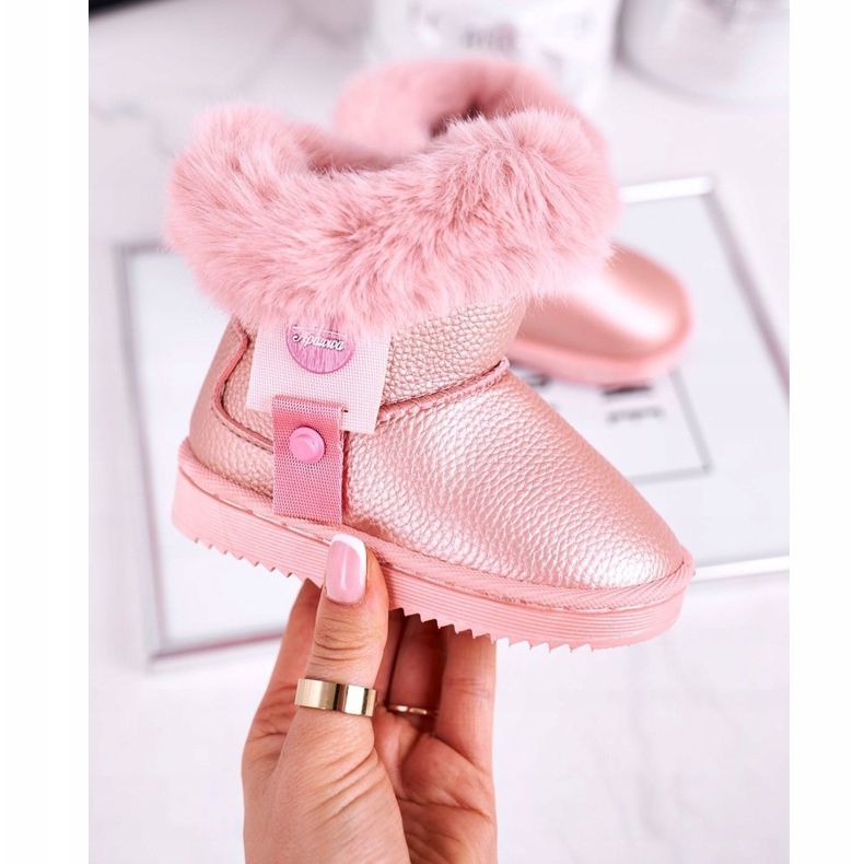 Apawwa Botas de nieve para niños Marella rosa cálido con pelo rosado 2 Apawwa Botas de nieve para niños Marella rosa cálido con pelo rosado 2