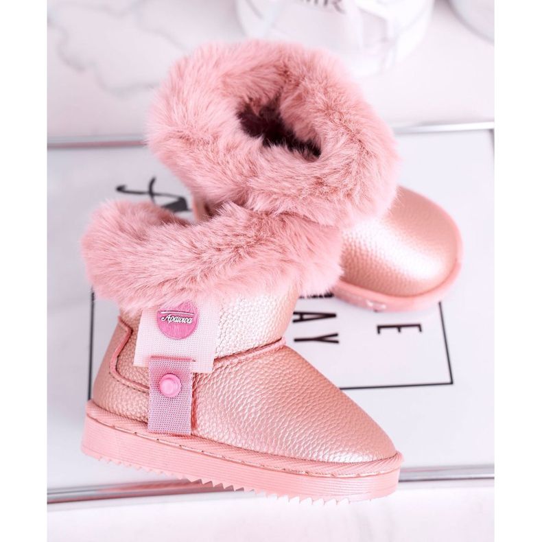Apawwa Botas de nieve para niños Marella rosa cálido con pelo rosado 4 Apawwa Botas de nieve para niños Marella rosa cálido con pelo rosado 4