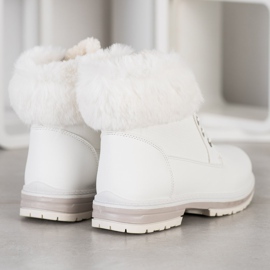 SHELOVET Tramperos blancos con piel 2