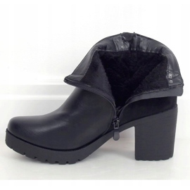 Botas negras con tacones anchos J802 Negra negro 3