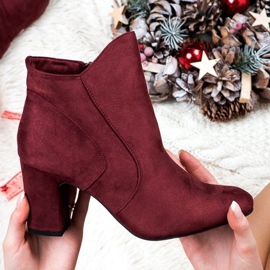 Kylie Botas de gamuza elegantes rojo 5