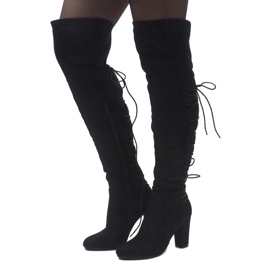 Botas de ante en una barra 15135-67 Negro 1