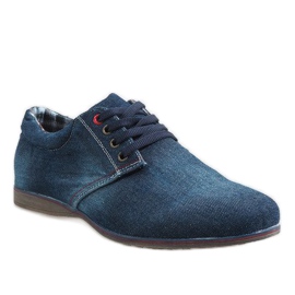 Zapatos azul marino elegantes B16-59 1