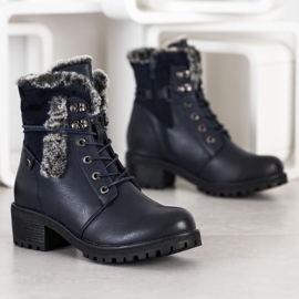 Super Mode Botas azul marino con pelo 3
