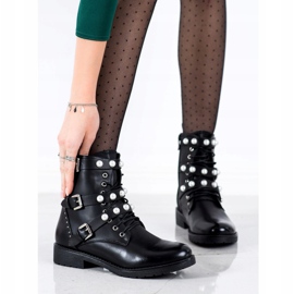 Seastar Botas altas con cuentas negro 4