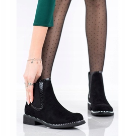 Bestelle Botas Jodhpur de ante negras negro 4