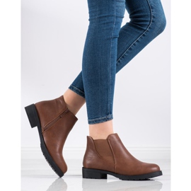 Nio Nio Botines marrones en una cremallera marrón 1