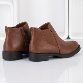 Nio Nio Botines marrones en una cremallera marrón 3