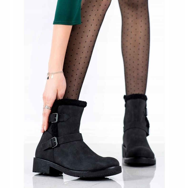 Cm Paris Botas negras con hebillas negro 2