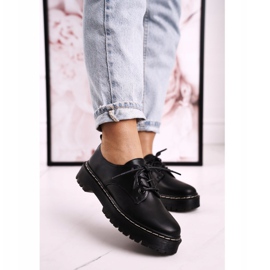 Zapatos Oxford Clásicos Para Mujer En La Plataforma S.Barski HX62 Negra negro 1