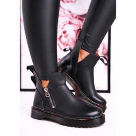 Botines chelsea de mujer con costuras de colores negro Addison 3