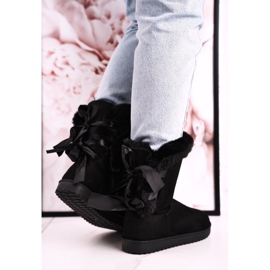 Botas de nieve para mujer con cinta aislante de piel sintética Kaylee negro 3