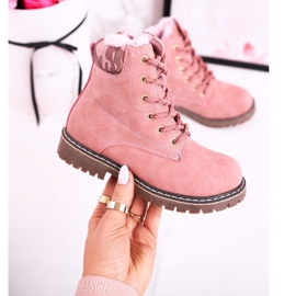 Apawwa Botas para niños Trappers Warmed With Fur Pink London rosado 3