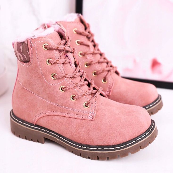 Apawwa Botas para niños Trappers Warmed With Fur Pink London rosado 2